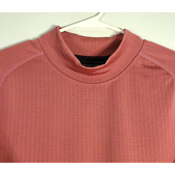 Carhartt Force Relaxed Fit Long Sleeve Pullover Mock Neck Sweatshirt Small Mauve - Picture 3 of 13
